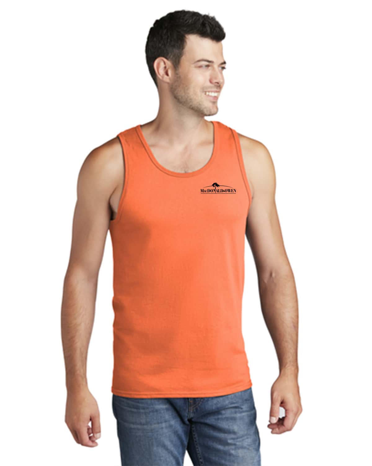 Port & Company Core Cotton Tank Top, Neon Orange